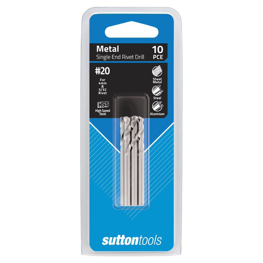 SUTTON - SHORTIE RIVET DRILL 1/8 10PK 